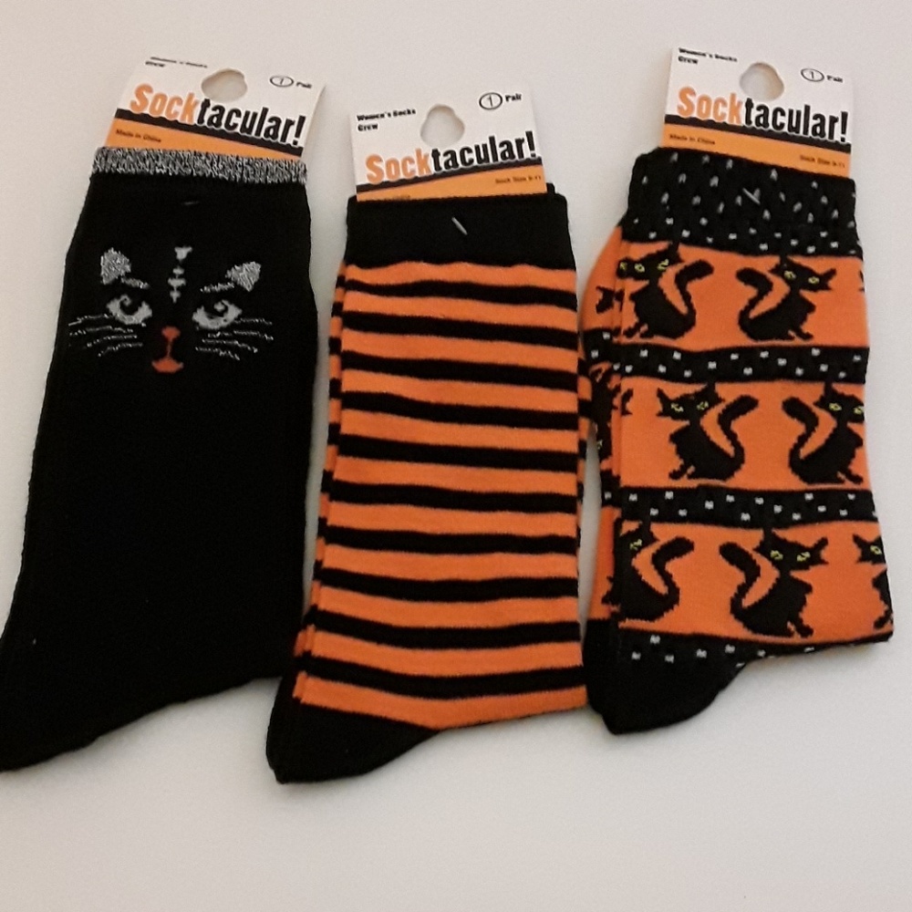Women's Halloween Crew Socks 3 pair